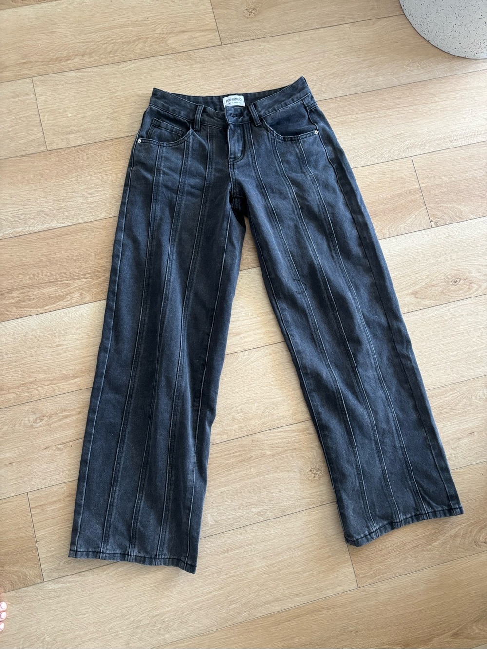 PEPPERMAYO Johnny low rise jeans - grey charcoal